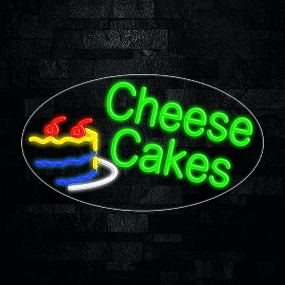 Cheese Cakes LED Neon Sign 28"L x 16"H #34432
