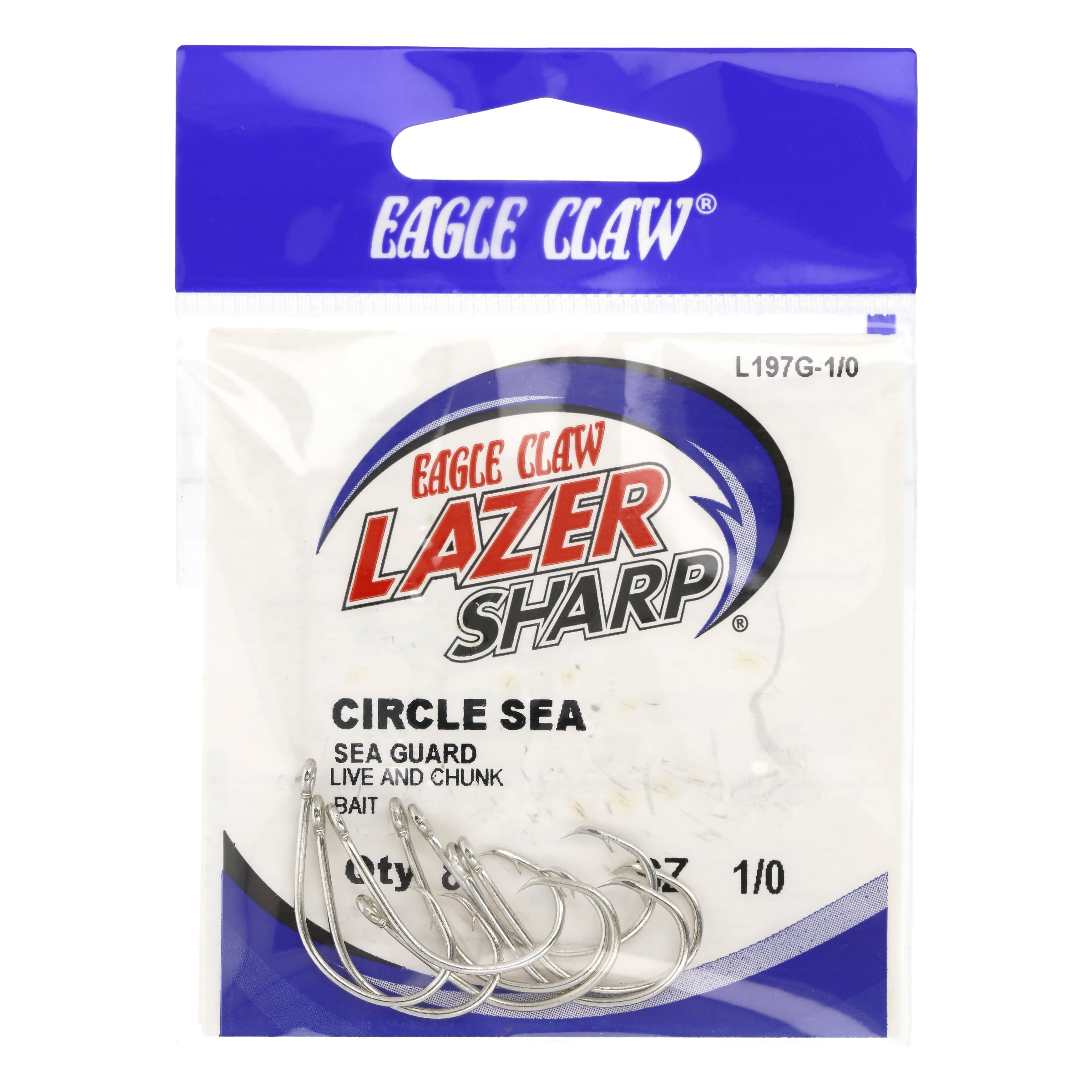 10-9/0 EAGLE CLAW LAZER SHARP OCTOPUS HOOKS 
