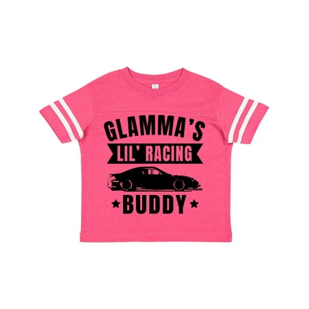 

Inktastic Glammas Lil Racing Buddy Gift Toddler Boy or Toddler Girl T-Shirt