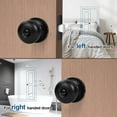 thumbnail image 5 of 6 Pack Door Knobs, Matte Black Privacy Door Knob with Lock, Keyless Door Handle with Lock for Bedrooms/Bathrooms, 5 of 8