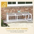 thumbnail image 6 of PawHut Wooden Outdoor Cat Tunnel Toy W/ Entrances, Cat Tube, White, 6 of 9