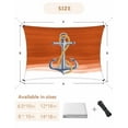 thumbnail image 6 of Sun Shade Sail 6.5x10Ft Watercolor Summer Ombre Caramel Orange Ocean Anchor Uv Block Sunshade Canopy Outdoor Shade Cover Rectangle Shade Cloth For Patio Garden Yard Deck Pergola, 6 of 6