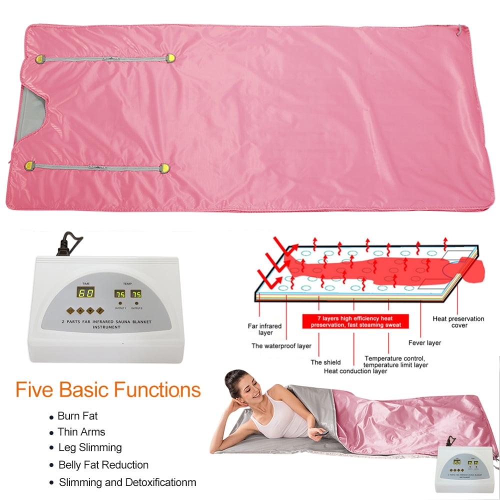 Lilypelle Sauna Blanket Far Infrared Portable Professional Body Shaper Sauna Slimming Blanket Upgrade XL Pink