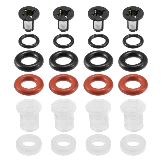 Kit de reparación de juntas tóricas del sello del inyector de combustible para Honda Civic 2011 NBR goma negra 4 juegos