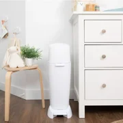 Diaper Genie Complete Gift Set,White,1 Diaper Pail,8 Clean Laundry Scent,Round Refills-2160 Ct