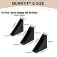 thumbnail image 2 of Uxcell 1 Set Triangle Glass Corner Protector, 0.5/0.6/0.7 Inch Plastic Glass Table Corner Protector Transport Corner Guard for Glass, Ceramics, Wood, and Steel(Right Angle, Black), 2 of 6