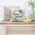 thumbnail image 2 of Fathers Day Pillow Covers 18x18 Set of 4 Watercolor Floral Wreath Blessed Daddy Pillows Decorative Throw Pillows Happy Fathers Day Decorations Farmhouse Decor Cushion Case for Sofa, 2 of 6