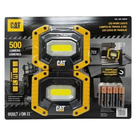 Latigo Handle Light - CAT LED Work Lights 500 Lumens, Rugged, Magnetic, Rotating Handle - 2 Pack