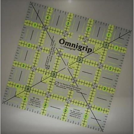 Dritz RN5 Omnigrip Non-Slip Quilters Ruler-5 in. x 5 in.