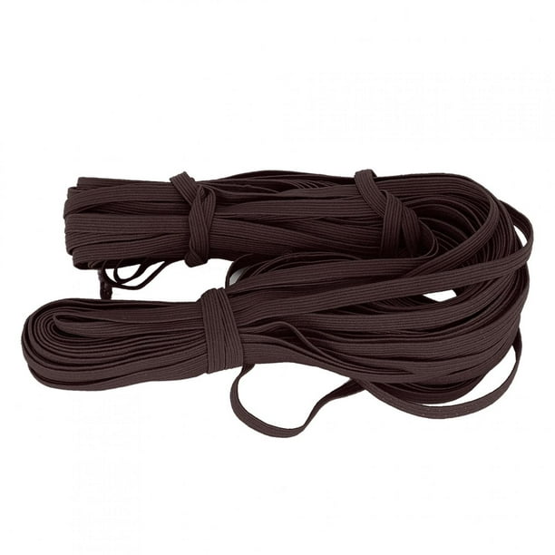 Flat Elastic Rope, Elastic Band, Eight Colors For Sport Home Deep Brown