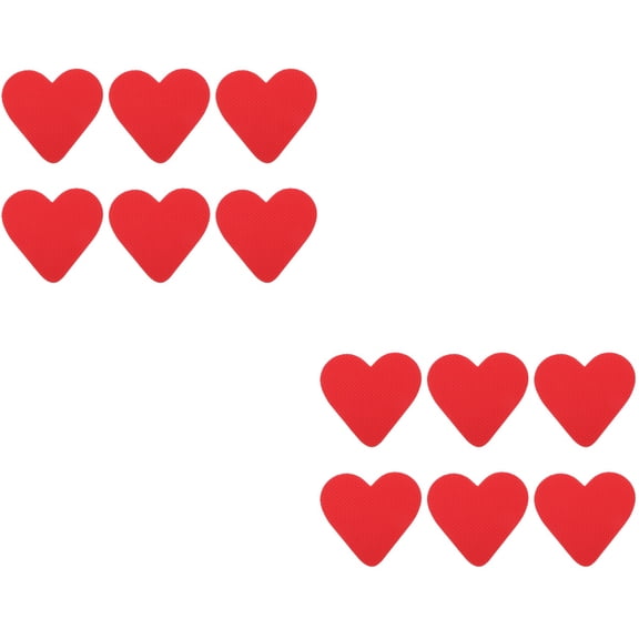 6 Pairs of Shoe Bottom Grip Pads Non-slip Shoe Sole Pads Noise Reduction Sole Pads (Red)