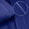 thumbnail image 2 of czcpp-Queen Sheet Set - Cotton Rich Bedding Sets Queen, 4 Piece Deep Pocket Queen Sheet - Ultra Soft, Wrinkle Resistant, Quick Dry, Easy Care Queen Sheets - Navy Blue, 2 of 4