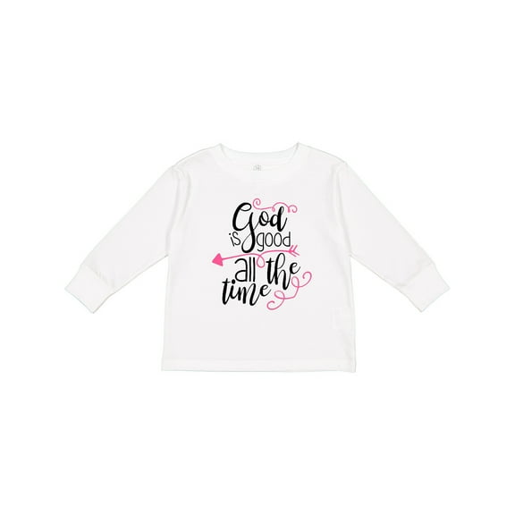 Inktastic God is Good All the Time Boys or Girls Long Sleeve Toddler T-Shirt
