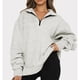 thumbnail image 5 of Half Zip Long Sleeve Pullover Long Sleeve Oversized Blouse Comfortable  for Woman for Autumn ANGGREK Otros, 5 of 6