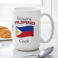 thumbnail image 6 of CafePress - Genuine Filipino Cook Large Mug - 15 oz Ceramic Large White Novelty Mug, 6 of 6