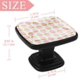 thumbnail image 3 of 4 Pcs Square Cabinet Handle Cupboard Knob Drawer Pulls Handle Strawberry Drawer Knobs with Screws Furniture Decoration, 3 of 5