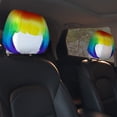 thumbnail image 4 of Yunuuuoa Customizable Trendy Colorful Wigs Car Pillow Covers, Polyester Elastic Car Seat Covers, Universal Fit for Auto Interior, Decorative Car Accessories, Washable Car Pillow Protector, 4 of 7