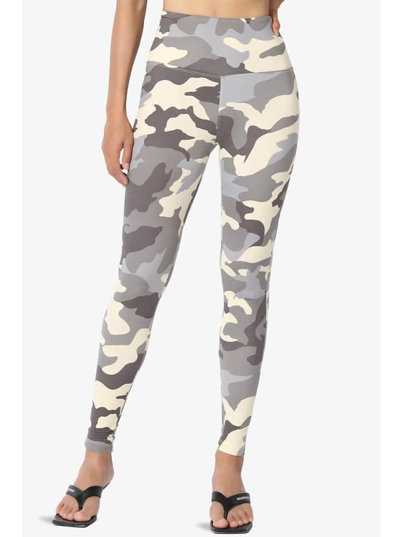 Military Camouflage High Rise Microfiber Full Length Leggings
