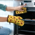 thumbnail image 2 of Sunflower Kitchen Oven Mitt and Pot Holder Sets 2 Pcs for Baking, Cooking and Grilling, Heat Resistant Up To 392 °F, 2 of 7