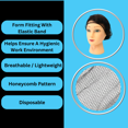 thumbnail image 3 of MMBM 18" Black Disposable Nylon Honeycomb Hair Nets, 16-17gsm - 2000 Pcs, 3 of 11