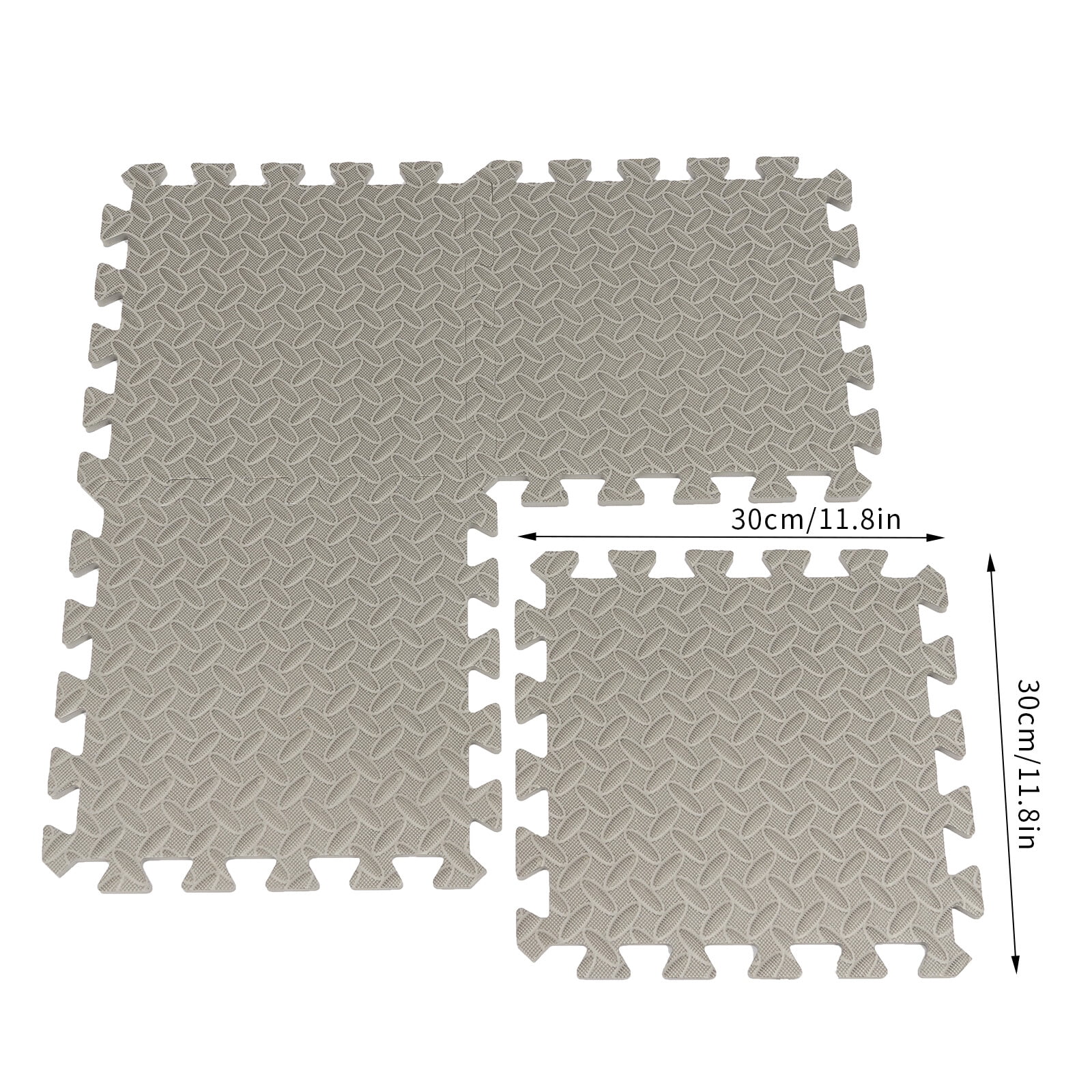 60pcs Soft Non Toxic Baby and Kids Play Mat EVA Foam Floor Interlocking Tiles Playroom Grey