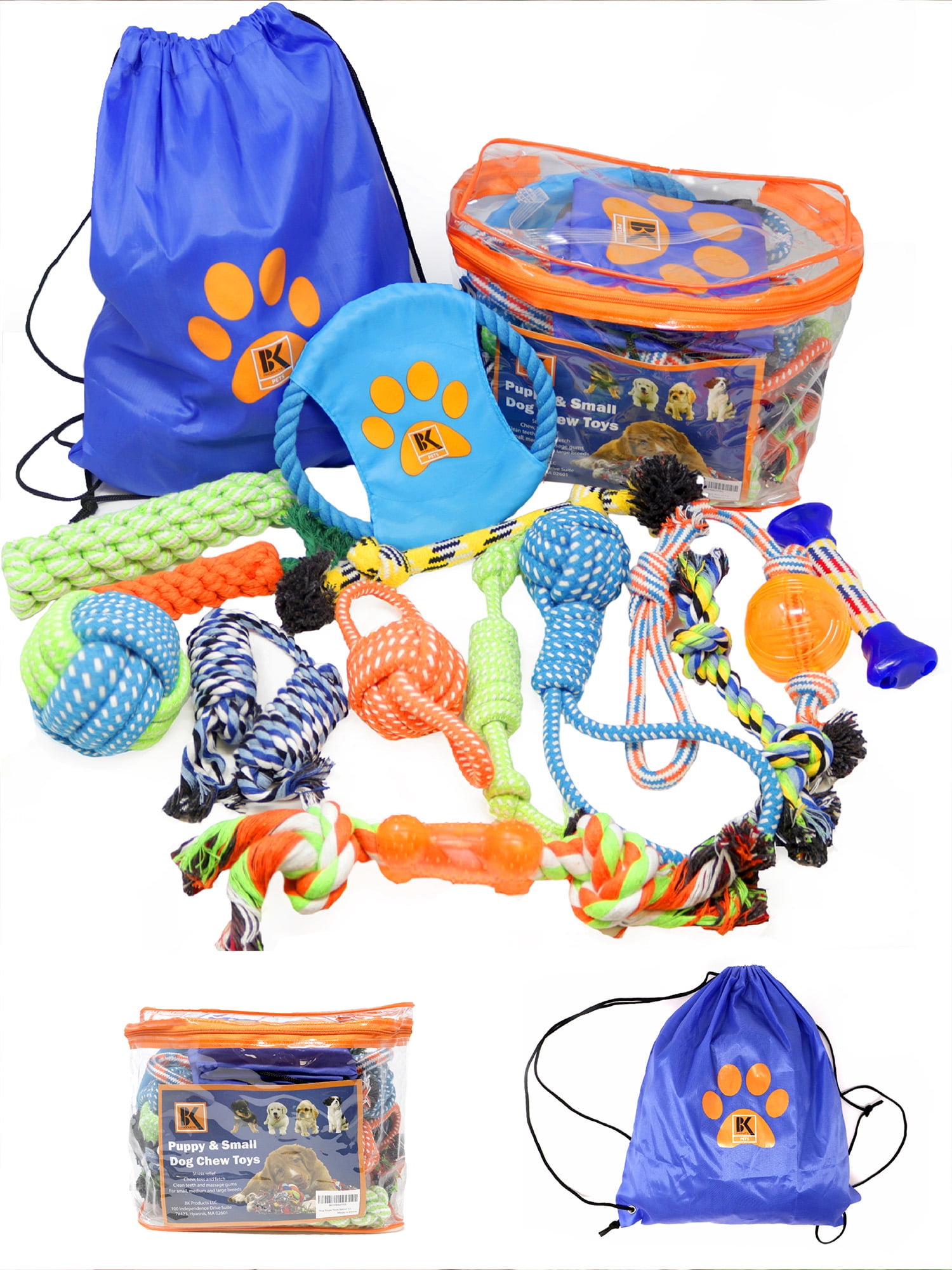 Dog Toys Set of 13 Dog Chew Toys for Puppy and Small Dogs BK