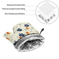 thumbnail image 6 of Cauagu Flower Leaves Print Oven Mitts and Pot Holders 4 pcs Set,Extra Thicken Long Kitchen Oven Glove Potholders BBQ Gloves-Oven Mitts and Pot Holders(11 Inch), 6 of 6