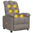 thumbnail image 6 of vidaXL Massage Recliner Taupe Polyester Medium Adjustable Headrests, 6 of 6