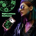 thumbnail image 7 of CASEFIV for iPhone 17 Pro Case,Glow in The Dark Heavy Duty Shockproof Protection Hard Plastic Bumper +Soft Silicone Rubber Protective Case for iPhone 17 Pro 6.3 inch,Pink Flower, 7 of 7