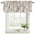 thumbnail image 2 of Abstract Brown Valances for Windows, Decorative Rod Pocket Window Valance Curtains, Retro Country Rustic Street Oil Paint Art Short Curtain Drapes for Kitchen/Living Room, 2 Panels, 42" W x 12" L, 2 of 8