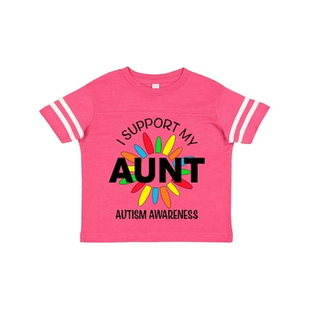 

Inktastic I Support My Aunt Autism Awareness Gift Toddler Boy or Toddler Girl T-Shirt