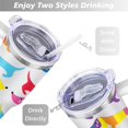 thumbnail image 5 of Cute Canine Design 40oz Water Bottle - BPA Free Dog Lovers Tumbler with Handle & Straw - Gift for Women Coffee Mug, 5 of 7