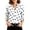 White, variant on Edvintorg Shirts for Women Trendy V Neck Lightweight Pullover Top 3/4 Length Sleeve Plaid Blouse Plus Size Women Clothes Multicolor M