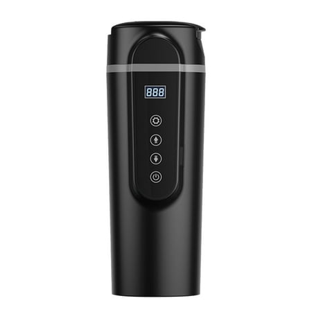 

Sports Water Bottle milk Electric Kettle 12V/24V Portable Water Boiler Heated Travel Mug Multiple Temperature Adjustable Coffee Tea Truck Cup With 304 Stainless Steel Dry Burn & Handy Ba