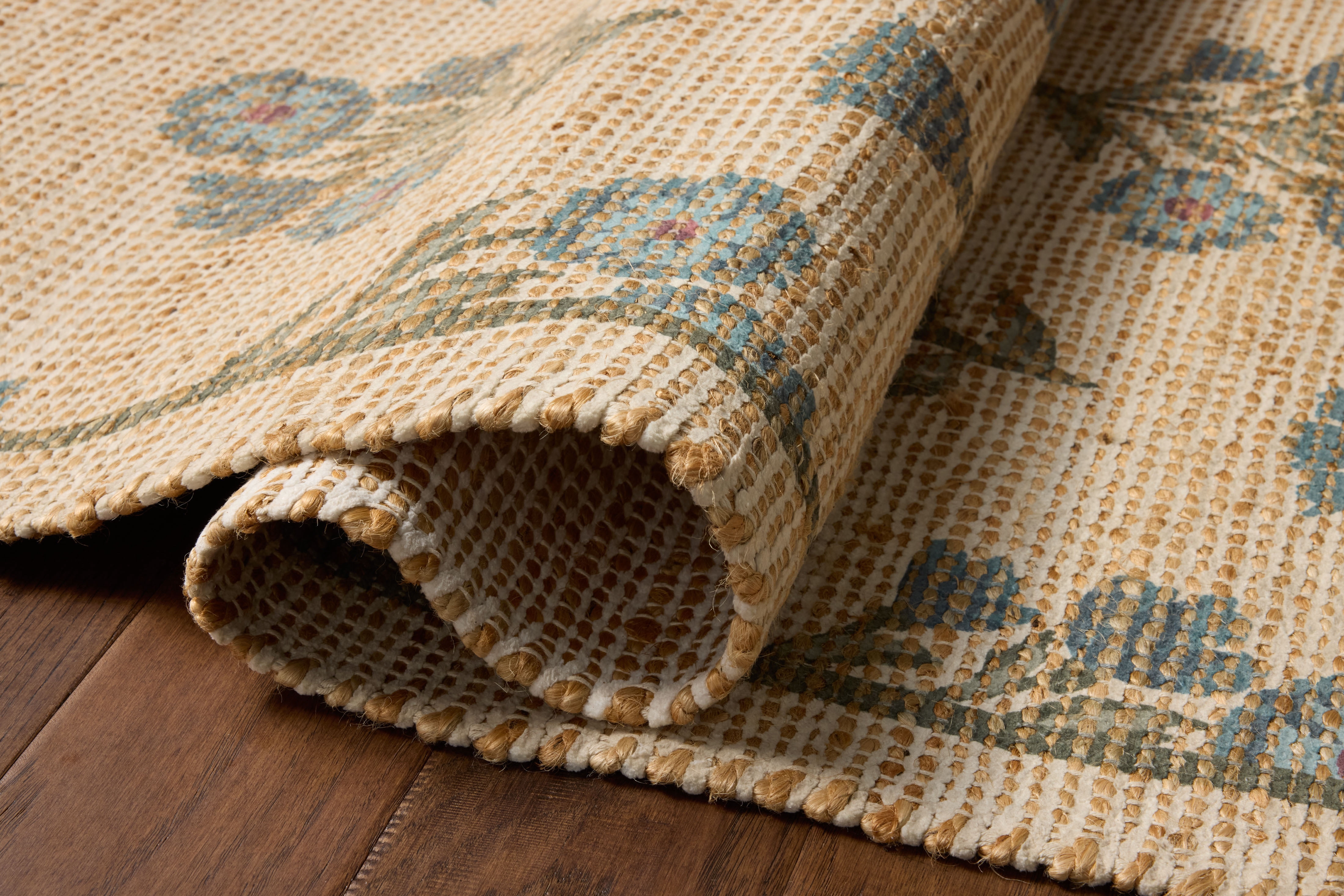Chris Loves Julia x Loloi Rue Moss / Blue 5'-0" x 7'-6" Area Rug