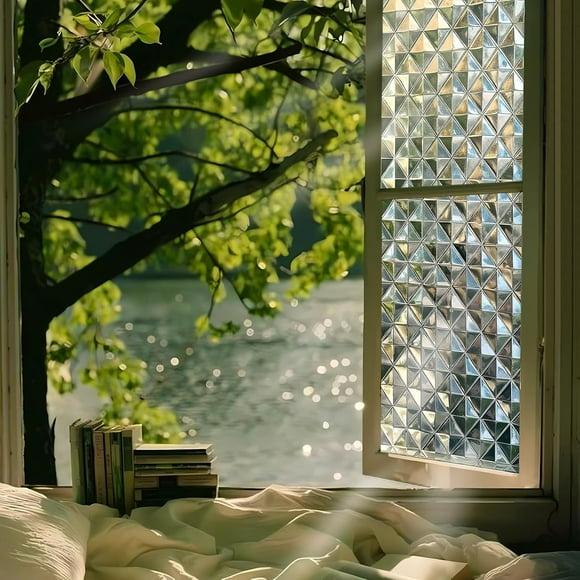shiyou-Window Film For Privacy,Window Privacy Film Frosted Glass Window Film Static Clings UV Blocking Window Tinting Film for Home Office Removable Frosting Window Door Window Covering 44.3 x 200 cm