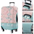 thumbnail image 6 of Travel Luggage Cover Suitcase Protector Fits 18-32 Inch Luggage Wheel Covers Patterned Travel Related Items Flower Luggage Protector Elastic Luggage Anti-scratch Suitcase Cover L, 6 of 6