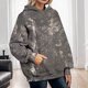 thumbnail image 2 of Gibobby Sudadera de mujer, Sudadera con capucha para mujer, con dobladillo irregular, holgada, para (Gris oscuro,M), 2 of 4