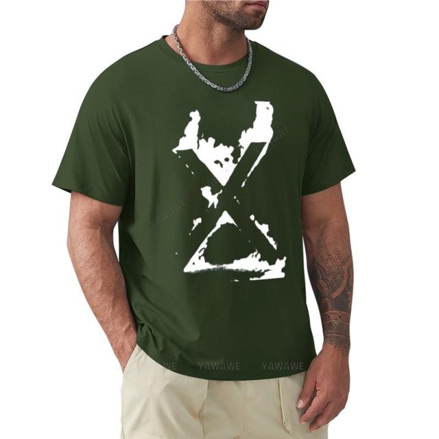 Camiseta con estampado de X Band para hombre camisa vintage divertida de verano