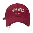 thumbnail image 1 of GDREDA Womens Baseball Cap Vintage Furred Ribbed Baseball Cap Street Style Couple Cap，Red, 1 of 3