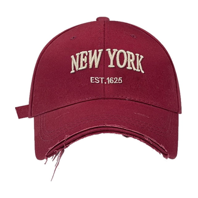 GDREDA Womens Baseball Cap Vintage Furred Ribbed Baseball Cap Street Style Couple Cap,Red