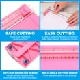 thumbnail image 4 of Unique Bargains 9 Inch Paper Cutter, 2Pcs Portable Paper Trimmer Slicer Scrapbooking Tool with Cutter Head Blade, Blue, 4 of 7