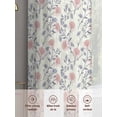 thumbnail image 6 of Red Blue Spring Floral Sheer Curtains 96 Inch Length 2 Panels Set Window Treatments, Flowers Leaves Pastoral Botanical Rod Pocket Semi Curtains for Living Room/Bedroom/Kitchen Décor, 104"W x 96"L, 6 of 7