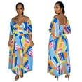 thumbnail image 2 of Esme Pleated Maxi Dress Blue |Green |Yellow, 2 of 4
