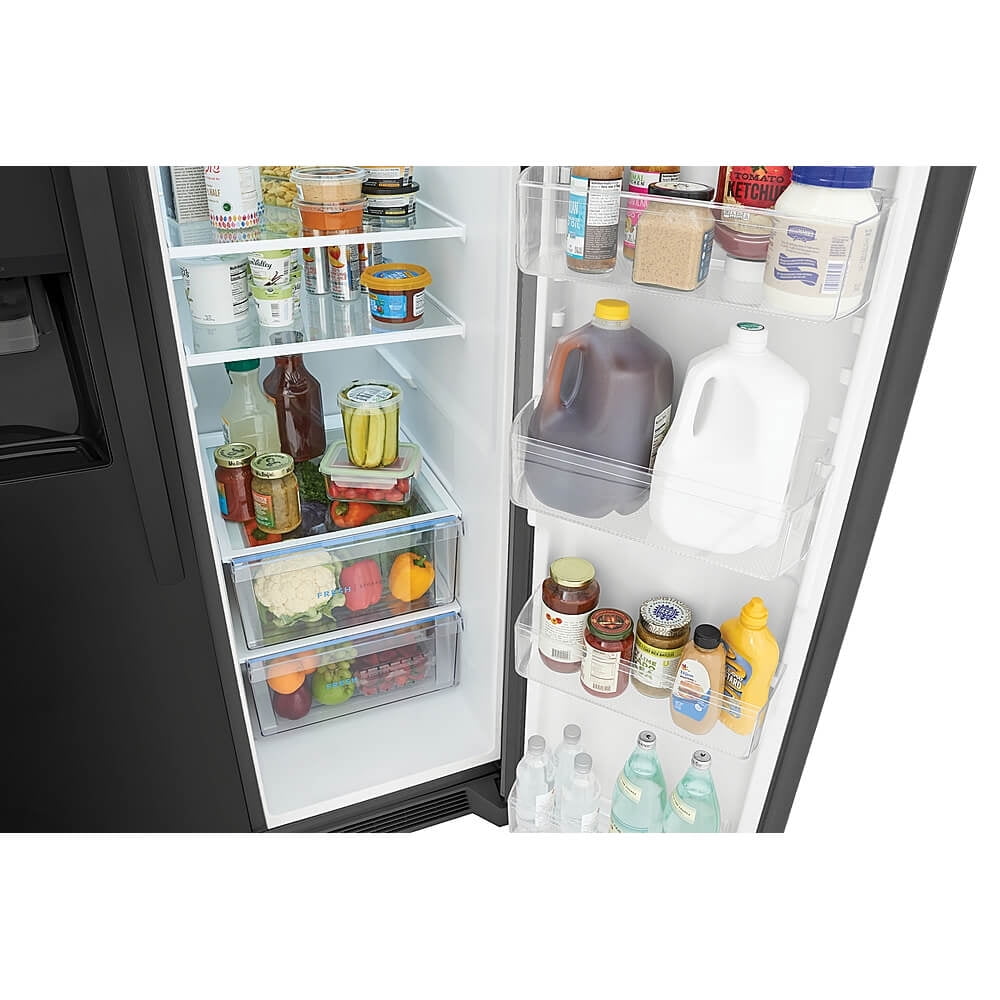 FrigidaireFRSS2623AD 26 Cu. Ft. 36" Standard Depth Side by Side Refrigerator, Black Stainless Steel