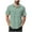 Green, variant on Dagugfen Tshirts for Men Short Sleeve Button Lapel V Neck Loose Striped Breathable Casual Fishing Shirts