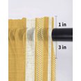 thumbnail image 6 of Vintage Turmeric Yellow Striped Curtains 45 Inch Length,Sheer Curtains for Bedroom Living Room Farmhouse Modern Stripes Boho Short Kitchen Curtains Drapes for Small Half Window 42"x45" 2 Panels, 6 of 7