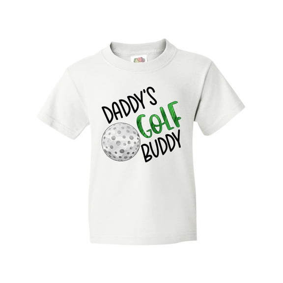 Inktastic Daddy's Golf Buddy with Golf Ball Youth T-Shirt