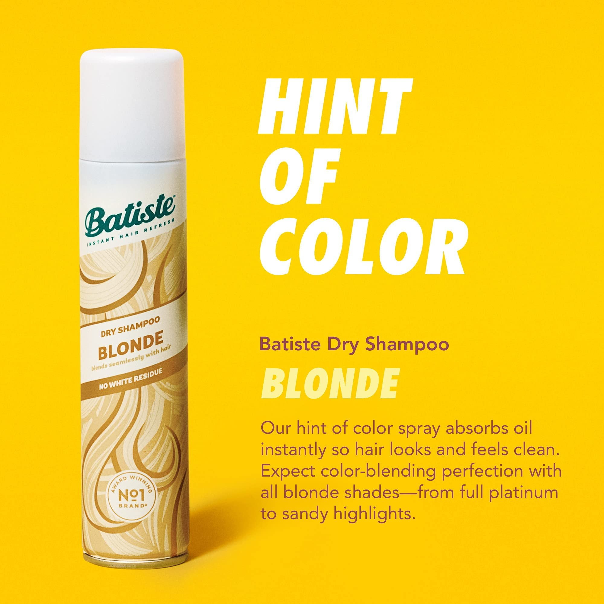 Batiste Dry Shampoo, Brilliant Blonde, 6.73 fl. oz. Pack of 3
