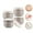Gray, variant on 4pcs Round Cosmetic Container,250ml/8oz Reusable Round Plastic Storage Pot for Indoor,Wide Mouth Cosmetic Storage Bottles,Pink